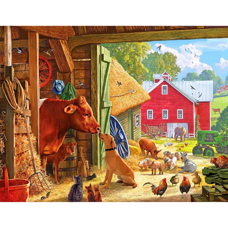 White Mountain Puzzles Barnyard Buddies - 500 Piece Jigsaw Puzzle - Image 3